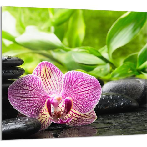 PANEL DE VIDRIO PARA COCINA 65x60 Orquídea (1/5)