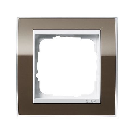 GIRA 0211763 CADRE DE FINITION 1 POSTE POUR BLANC EVENT CLAIR MARRON