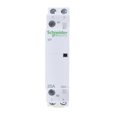 Contacteur Schneider Electric série iCT, 2 pôles , 2 N/O, 25 A, 230 V c.a. ( Prix pour 1 )