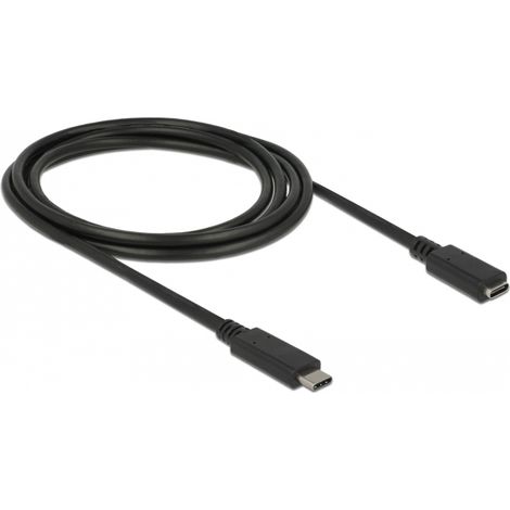 Cavo prolunga usb c delock maschio - femmina 3 a 2 m - nero (1/2)