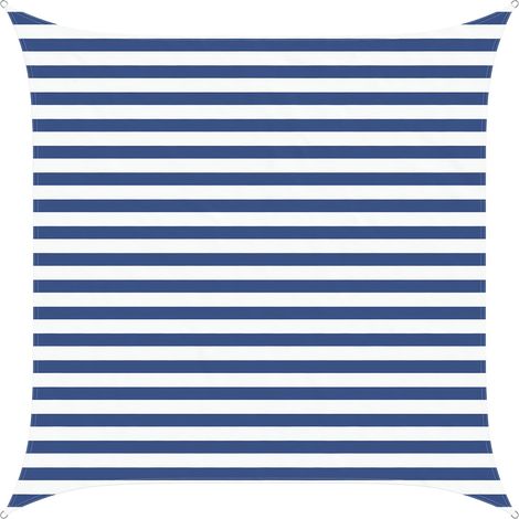 Maison Exclusive - Sonnensegel Blau und Weiß 2,5 x 2,5 m 100 % Po