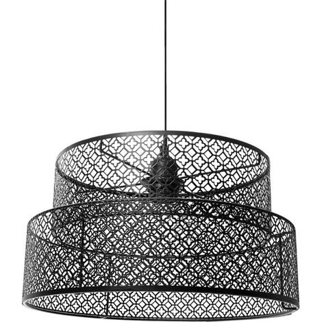 Suspension métal ajouré gigogne Aurore noir (1/5)