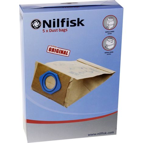 Nilfisk - papieren stofzakken gs/gm 80/90 (5) - ga70/gm80/g - 82095000 - 5715492002641