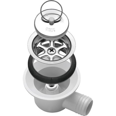 Piletta angolata d.60mm c/tappo d.20mm