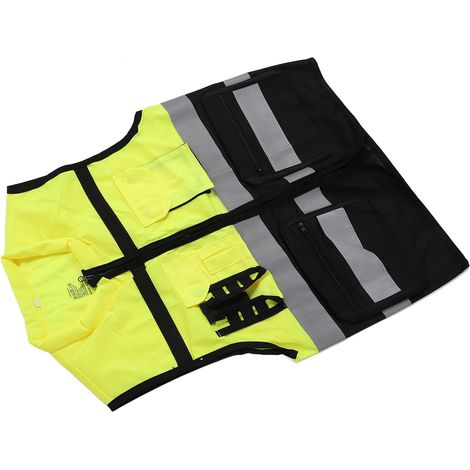 Gilet de sécurité Réfléchissant, Gilet Haute visibilité avec Tissu tricoté en Chaîne Réglable pour la sécurité du Cyclisme de Course de Nuit (1/5)