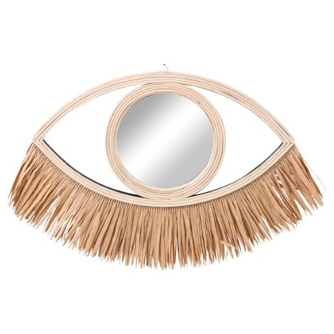 Miroir Ilana en ROTIN Naturel ET Franges en Raphia 62XH41CM (1/2)