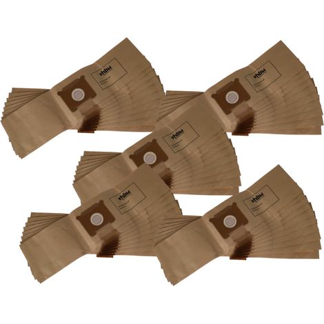 vhbw 50x sacchetto dell'aspirapolvere compatibile con Ghibli AS 10 aspirapolvere - in carta, 26cm x 20cm, color sabbia