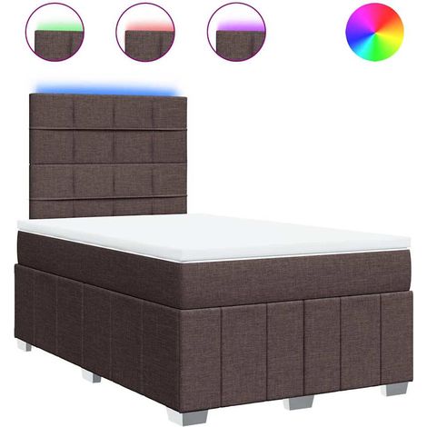 Maison Exclusive - Giroletto a Molle con Materasso Marrone Scuro 120x190cm Tessuto (1/5)