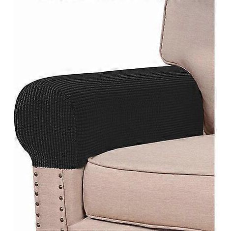 Housses d'accoudoirs de canapé, housses élastiques avec fermeture Velcro, compatibles avec canapés, chaises longues, etc. (1/5)
