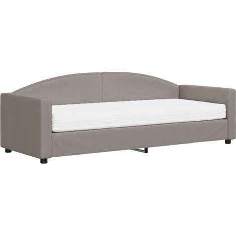 Maison Exclusive - Divano Letto con Materasso Tortora 80x200 cm in Tessuto