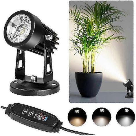 Due faretti da terra da 3W con LED tricolore, alimentazione DC 5V, interfaccia USB e timer orientamento verso l'alto temperatura di colore 3000K/4000K. (1/2)