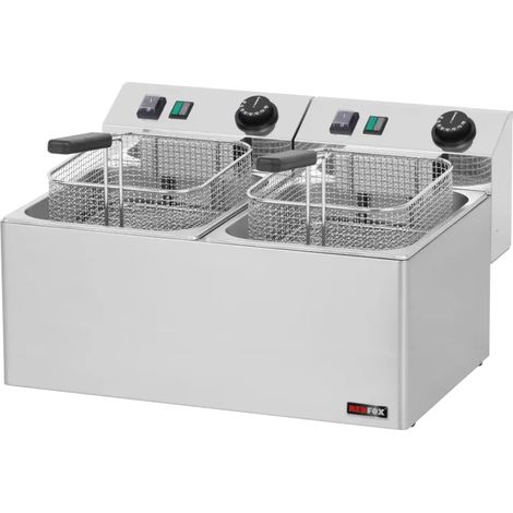 Friteuse électrique double 0,38 kW/l, 8+8 l TOP 230 V REDFOX - FE 77 E - REDFOX