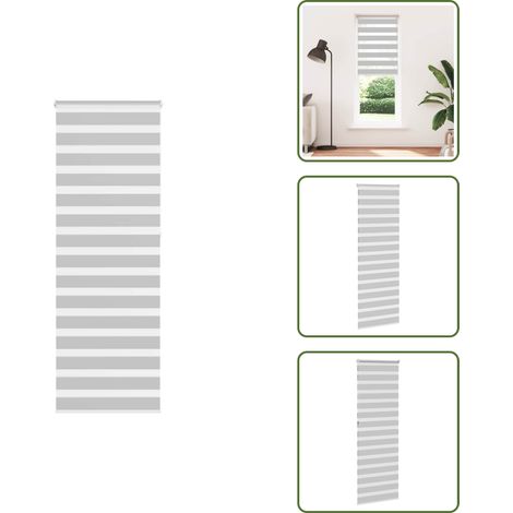 vidaXL Zebrarollo Hellgrau 75x230 cm Stoffbreite 70,9 cm Polyester (1/5)