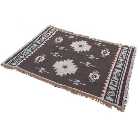 Tischdecke/Decke im Ethno-Stil, 180 x 130 cm, multifunktionale Retro-Baumwoll-Zeltdecke, ideal für Picknicks und den Strand. (1/5)