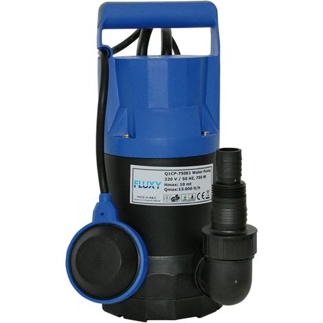 ELETTROPOMPA SOMMERGIBILE IN PVC 750 watt - 13000 litri/h - hp 1,0 FLUXY (1/2)