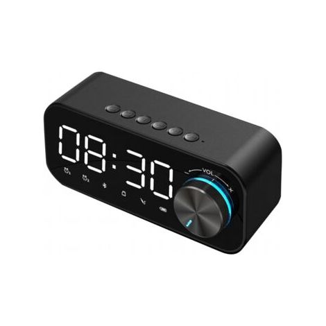 Réveil - Enceinte Bluetooth avec caisson de basses profond, mini-enceinte portable, double réveil pour la maison et l'extérieur, volume élevé