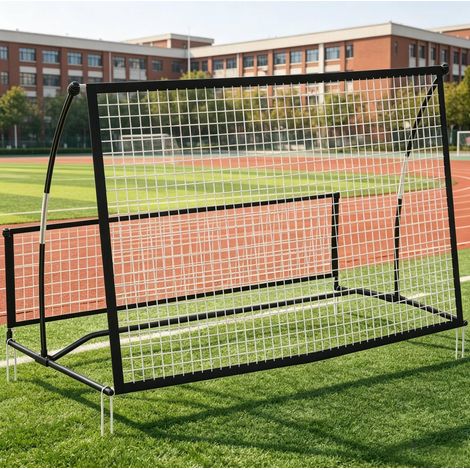 Filet de rebond football 2-en-1 double face 200 x 94 x 122/52 cm noir HAVRYA (1/4)