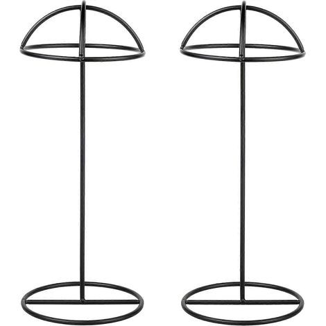 Filiyano-Porte-chapeau moderne en métal noir, modèle de table, porte-perruque, lot de 2 (1/5)