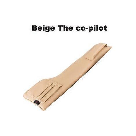 Poches de rangement en cuir PU pour siège auto, organisateur de voiture, coussinet anti-fuite pour fente de siège, rembourrage doux (1 pièce, beige polaire)