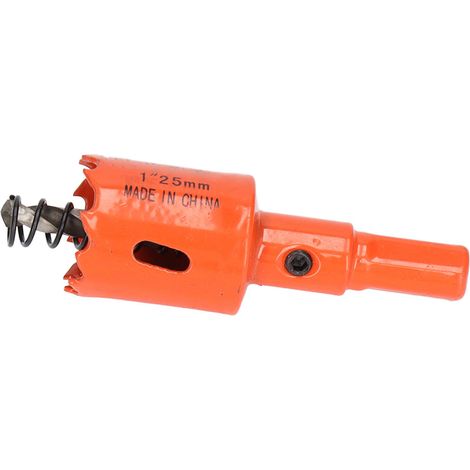 Foret scie cloche bimétallique en acier rapide avec mandrin pour bois et métal 1 pouce (25 mm) (1/5)