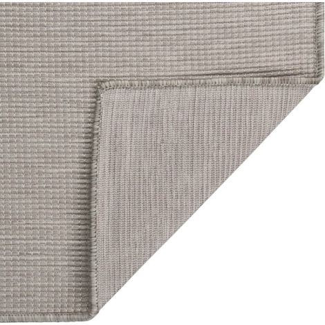 Tapis à tissage plat d'extérieur 160x230 cm gris clair