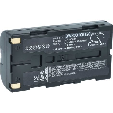 vhbw Battery compatible with Extech Apex 2, 3 Printer Copier Scanner Label Maker (2600 mAh, 7.4 V, Li-Ion) (1/4)