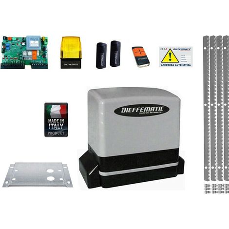 Kit Motore 900kg Scorrevole Automatico Con 4 Mt Cremagliera Ferro 230v Kv9