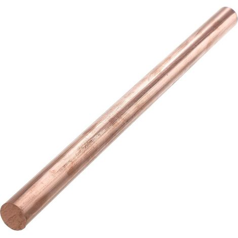 Tige de cuivre 12 mm diamètre et 25 cm longueur, barre polyvalente pour l'artisanat le travail des (1/5)