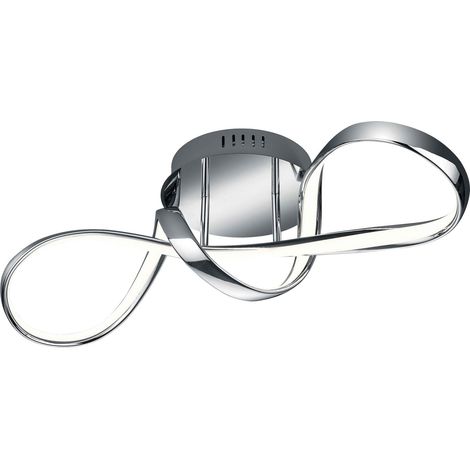 Plafoniera moderna PERUGIA cromata LED 28W 4000K 60cm (1/2)