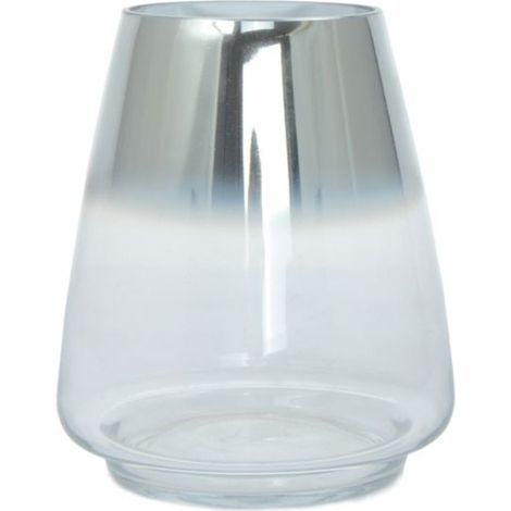 Vase Design en Verre "Saigon" 18cm Argent (1/2)