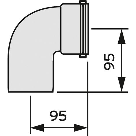 Bogen Dm 80mm Alu 87 Grad Nr.2640130