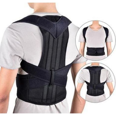 Correcteur de posture élastique respirant confortable, attelle dorsale ajustable pour maison bureau école XL (1/5)