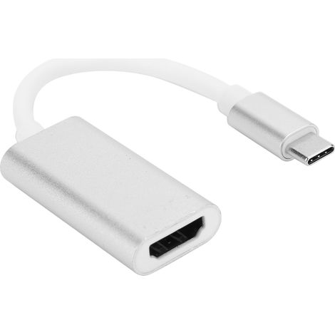 Adaptateur USB 3.1 Type C vers HDMI pour PC, ordinateur portable et téléphone portable (argenté) (1/5)