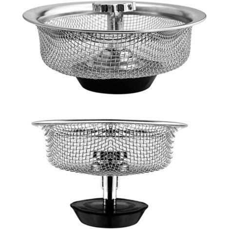 coladores universales de acero inoxidable para fregadero de cocina (1/5)