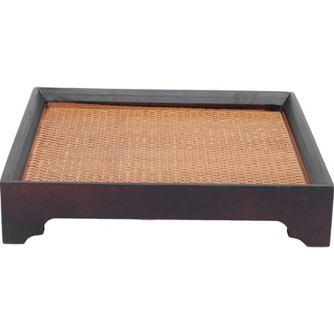 Vassoio da tè quadrato da 19 cm (7,5 pollici), piccolo supporto per teiera, vassoio da dessert vintage, multifunzionale per casa e ufficio. (1/5)