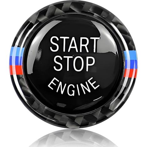 Couvercle de bouton de démarrage de voiture - Accessoire pour Série 3 5 X5 X6 E90 E91 E92 E93 E60 E70 E71 Z4 E89 2009-2016 (1/5)