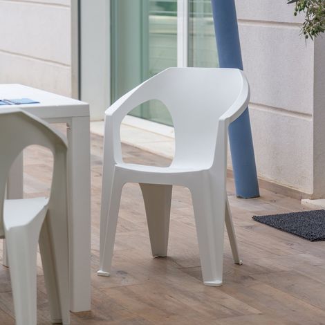 Toomax SEDIA MARINA 59X54,5XH83CM BIANCA IMPILABILE (1/4)