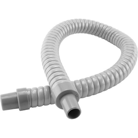 Tuyau d'évacuation d'eau en plastique gris de 60 cm de long pour climatiseur (1 pièce). (1/4)