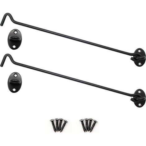 2 Pcs Acsergery Gift Stainless Steel Gate Latch Lock Hook Eye Latch With Mounting Screws (verrou de portail en acier inoxydable avec crochet et vis de montage) (1/5)