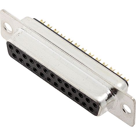 encitech DB25-SS 2101-0180-13 D-SUB Buchsenleiste 180 ° Polzahl: 25 Lötkelch 1 St. Tray