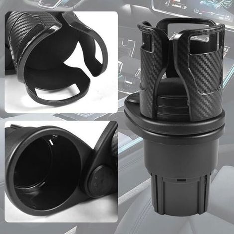 Porte-Gobelet Voiture - Rotation 360° Réglable Hauteur Largeur - Pour Console Centrale Accoudoir Entre Sièges - 1 Pièce (1/4)