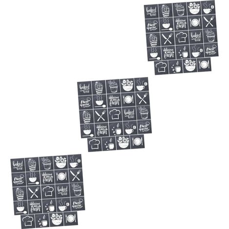 72pièces Autocollants Décoratifs Muraux De Stickers Carrelage Imperméables Pour Cuisine Salle De Bain Chambre Et Salon Décoration Facile à Appliquer Nettoyer (1/5)