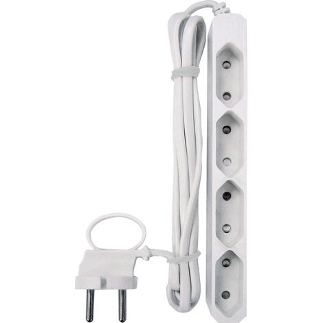 GAO 0257 Steckdosenleiste 4fach Weiß Eurostecker 1 St. (1/5)