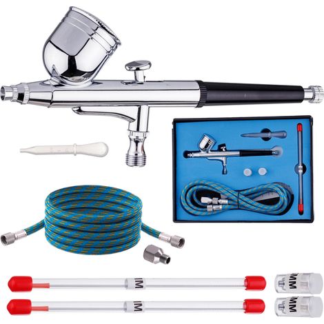 Modellier-Airbrush-Set, Düsen 0,2, 0,3, 0,5 mm, Präzisionsschlauch-Set