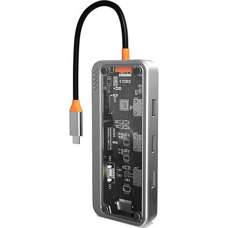 Convient pour une station d'accueil d'extension Gigabit 10 en 1, un hub USB Type-C, un lecteur de cartes RJ45, un chargeur PD 100 W et un hub USB 3.0. (1/5)