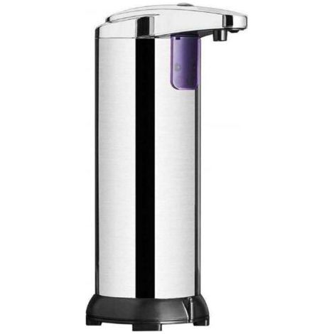 Pair Distributeur de Savon Automatique en Acier Inoxydable Capteur de Mouvement Infrarouge Base Imperméable, Design Élégant pour Cuisine et Salle de Bain (1/4)