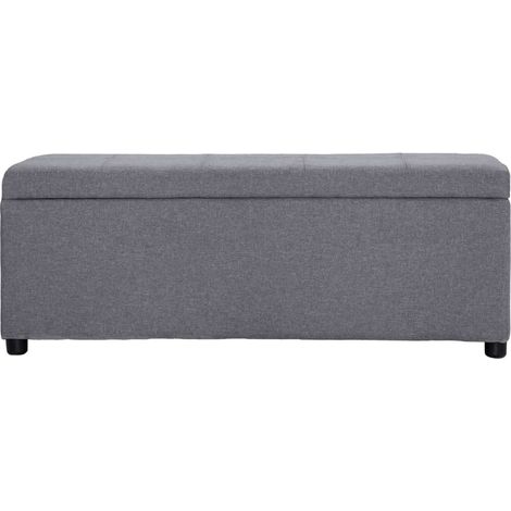 Maison Exclusive - Bank mit Staufach 116 cm Hellgrau Polyester