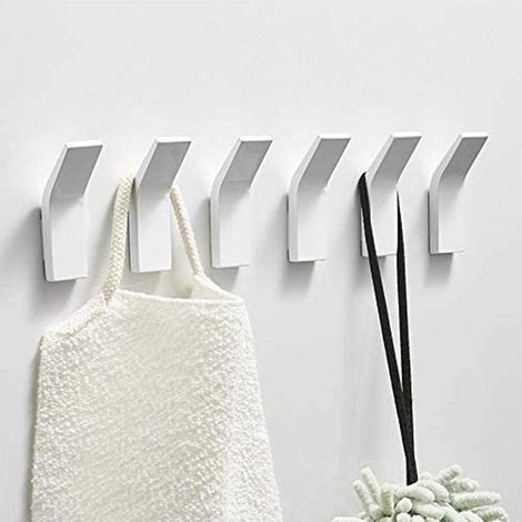 Crochets muraux décoratifs pour toutes les pièces, crochets de douche en acier inoxydable, crochets porte-serviettes en acier inoxydable, grands crochets robustes avec vis dissimulées, étanches (1/5)