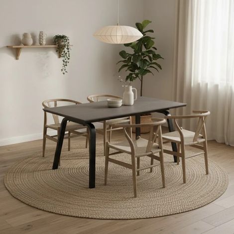 Cosmo, Tavolo allungabile con top in Ceramica Marmo grigio (80cm X 140/200cm H. 76cm) Duzzle (1/4)