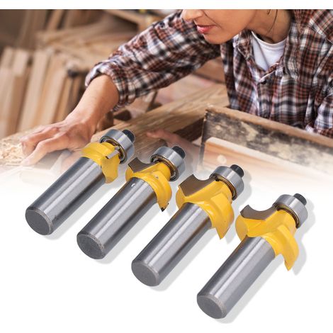 Set mit 4 1/2-Zoll-Holzfräsern, Abrundfräser, gebräuchliche Abrundfräser, hochwertiger Abrundfräser aus Legierung, Fasenfräskopf. (1/5)